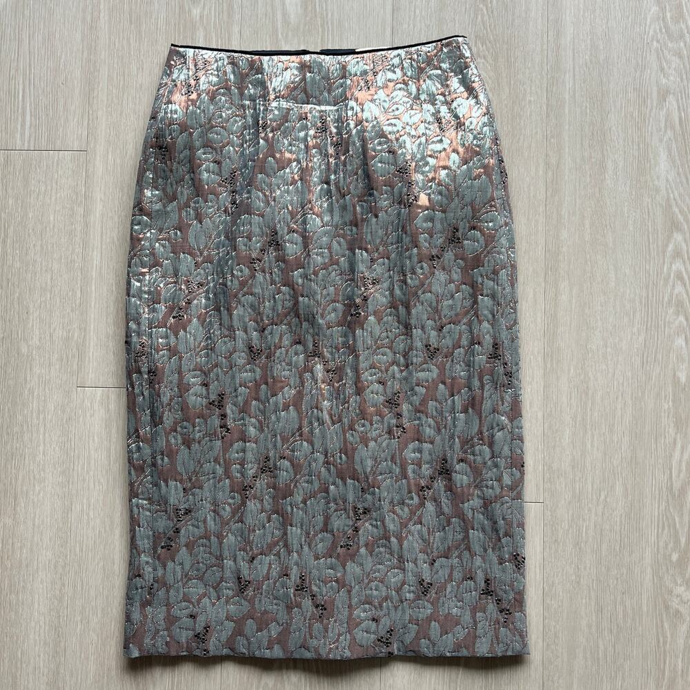J Crew Collection Metallic Skirt Size 4